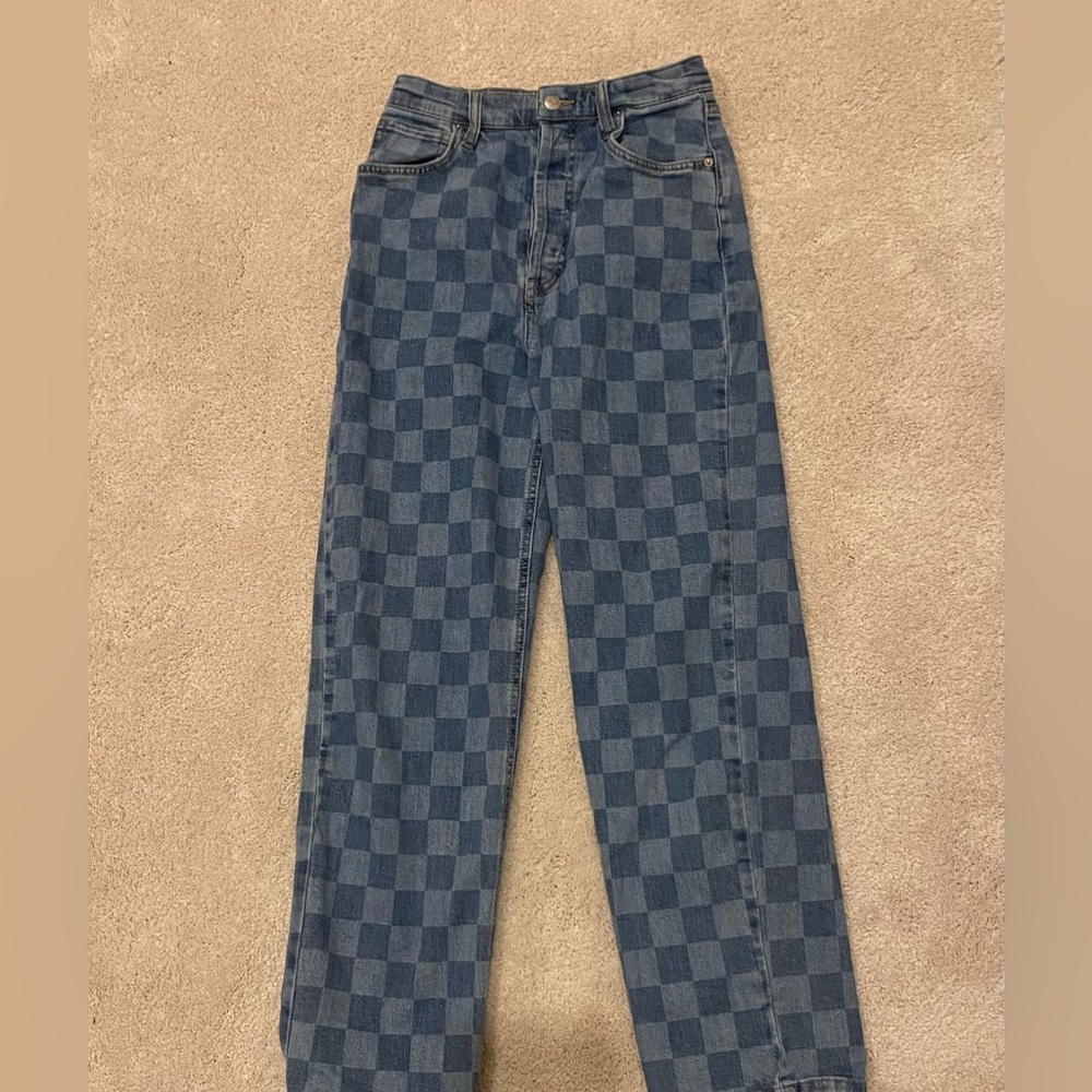 Wild Fable | Checkered Print | Wide Legged Jeans